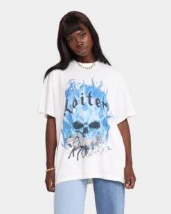 Loiter Ride Or Die Vintage T-Shirt Off White -Culture Kings Shop 02028104 YO007 womens 0010