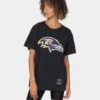 Mitchell & Ness Baltimore Ravens Oversized Logo Short Sleeve Vintage T-Shirt Vintage Black -Culture Kings Shop 02028880 YV009 womens 0010