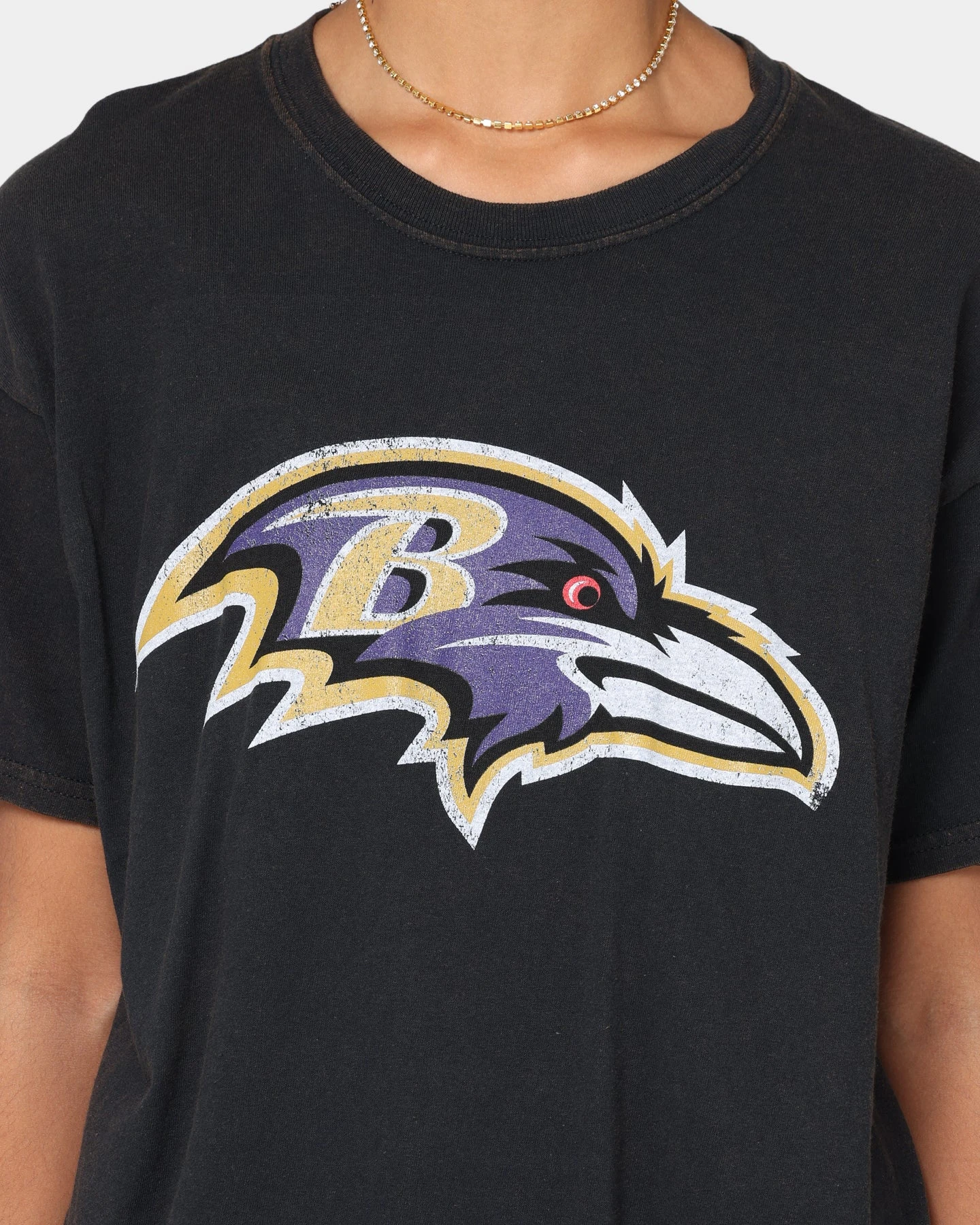 Mitchell & Ness Baltimore Ravens Oversized Logo Short Sleeve Vintage T-Shirt Vintage Black 5 Mitchell & Ness Baltimore Ravens Oversized Logo Short Sleeve Vintage T-Shirt Vintage Black - Image 3