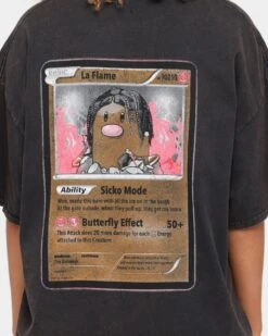 Goat Crew Flame Player Card Vintage T-Shirt Black Wash -Culture Kings Shop 02029552 YB295 womens 0080