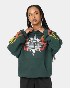 Loiter Biker Hoodie Green