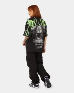 Loiter Lightning Motor Vintage T-Shirt Black/Green -Culture Kings Shop 02033142 YB020 womens 0080