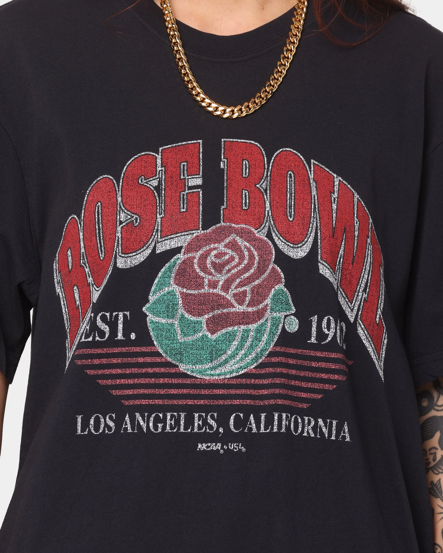 National Collegiate Athletic Association Rose Bowl Champ T-Shirt Vintage Black 5 National Collegiate Athletic Association Rose Bowl Champ T-Shirt Vintage Black - Image 3