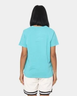 Mitchell & Ness Women's Miami Dolphins Vintage NFL Big Logo T-Shirt Faded Aqua -Culture Kings Shop 02033797 YF435 womens 0040