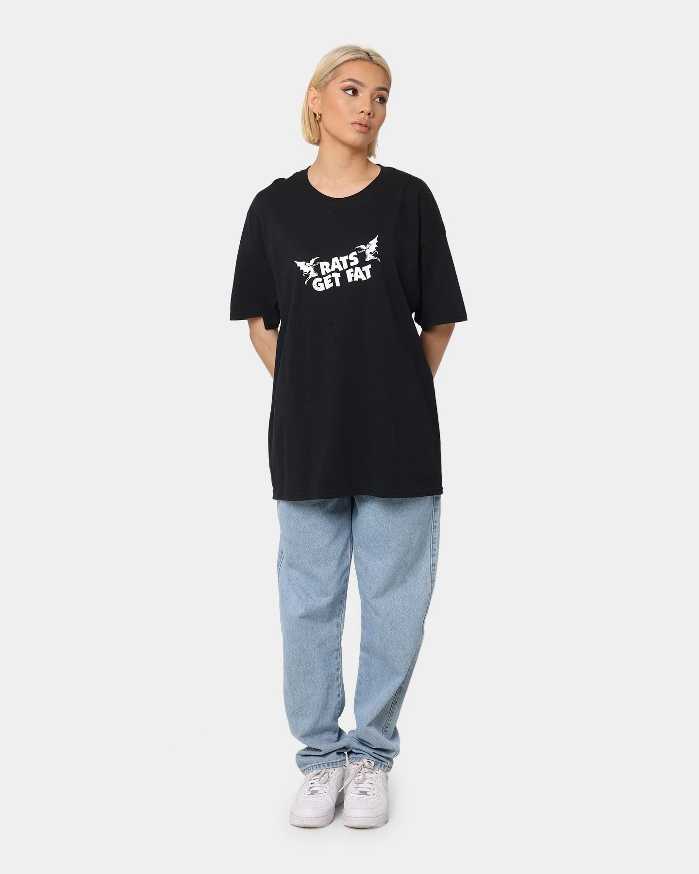 Rats Get Fat Bloody Rats Oversized Vintage T-Shirt Black 4 Rats Get Fat Bloody Rats Oversized Vintage T-Shirt Black - Image 2