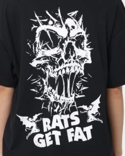 Rats Get Fat Bloody Rats Oversized Vintage T-Shirt Black 13 Rats Get Fat Bloody Rats Oversized Vintage T-Shirt Black -Culture Kings Shop 02033809 YB001 womens 0040