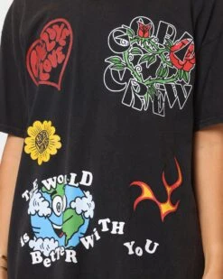 Goat Crew Thank You Vintage T-Shirt Black Wash -Culture Kings Shop 02033828 YB295 womens 0030