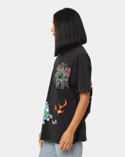 Goat Crew Thank You Vintage T-Shirt Black Wash -Culture Kings Shop 02033828 YB295 womens 0060