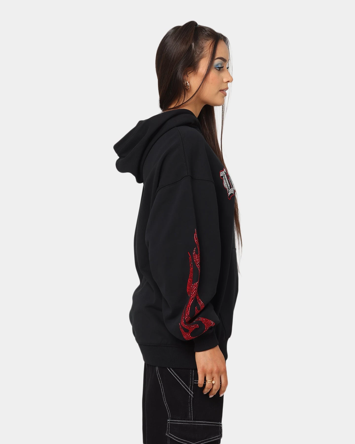 Loiter Cosmic Rhinestone Hoodie Black 8 Loiter Cosmic Rhinestone Hoodie Black - Image 6