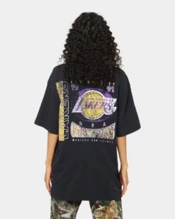 Mitchell & Ness Los Angeles Lakers Vintage Finals T-Shirt Faded Black -Culture Kings Shop 02034578 YB554 womens 0040