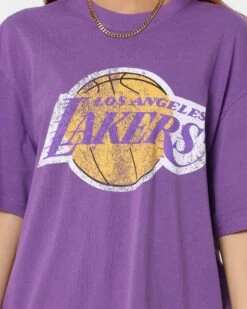 Mitchell & Ness Los Angeles Lakers Vintage Finals T-Shirt Faded Purple -Culture Kings Shop 02034578 YF432 womens 0040
