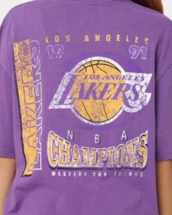 Mitchell & Ness Los Angeles Lakers Vintage Finals T-Shirt Faded Purple -Culture Kings Shop 02034578 YF432 womens 0050 b44f3948 e728 436e 9651 586dcd2c61d9