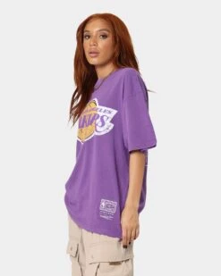 Mitchell & Ness Los Angeles Lakers Vintage Finals T-Shirt Faded Purple -Culture Kings Shop 02034578 YF432 womens 0070