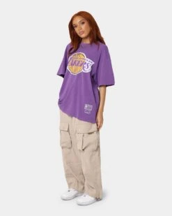 Mitchell & Ness Los Angeles Lakers Vintage Finals T-Shirt Faded Purple -Culture Kings Shop 02034578 YF432 womens 0080