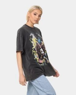 American Thrift American Lightning Vintage T-Shirt Black Wash 12 American Thrift American Lightning Vintage T-Shirt Black Wash -Culture Kings Shop 02034603 YB295 womens 0050