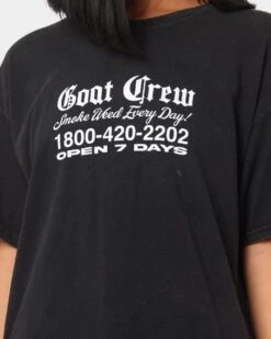 Goat Crew Chemist Vintage T-Shirt Black Wash -Culture Kings Shop 02034615 YB295 womens 0030