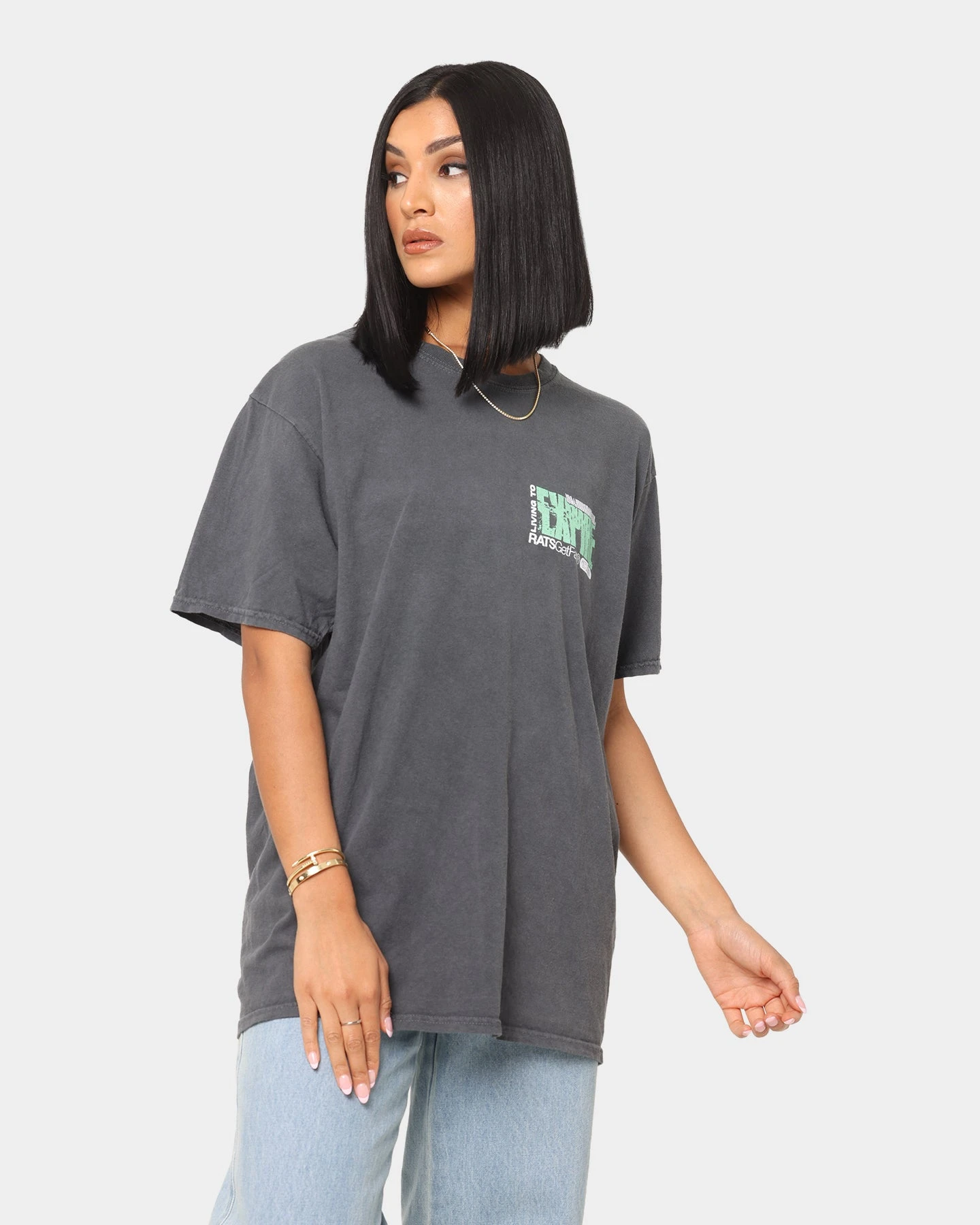 Rats Get Fat Expire Vintage T-Shirt Off Black 3 Rats Get Fat Expire Vintage T-Shirt Off Black