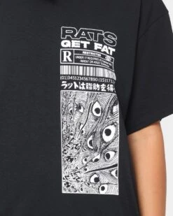 Rats Get Fat Restricted T-Shirt Black -Culture Kings Shop 02034986 YB001 womens 0030