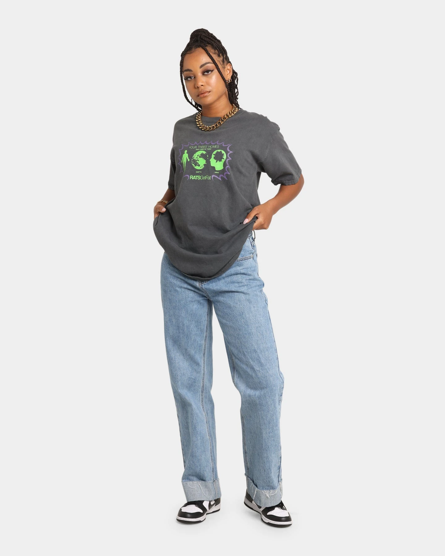 Rats Get Fat Three Homes Vintage T-Shirt Off Black 4 Rats Get Fat Three Homes Vintage T-Shirt Off Black - Image 2