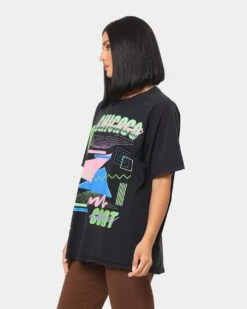 Goat Crew Retro Arcade Chicago Vintage T-Shirt Black Wash -Culture Kings Shop 02035383 YB295 womens 0060