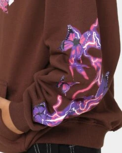 Loiter Electro Butterfly Hoodie Brown -Culture Kings Shop 02035423 YX300 womens 0080