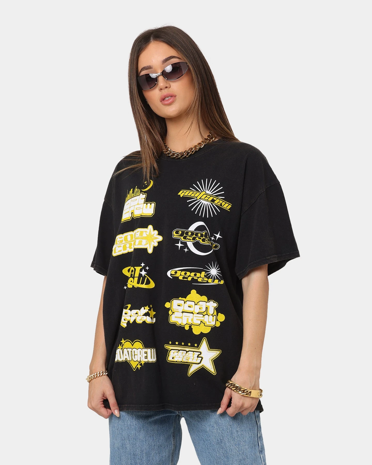 Goat Crew White Lightning Vintage T-Shirt Black Wash 3 Goat Crew White Lightning Vintage T-Shirt Black Wash