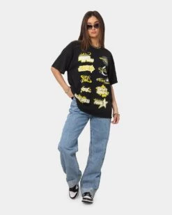 Goat Crew White Lightning Vintage T-Shirt Black Wash 10 Goat Crew White Lightning Vintage T-Shirt Black Wash -Culture Kings Shop 02035691 YB295 womens 0020