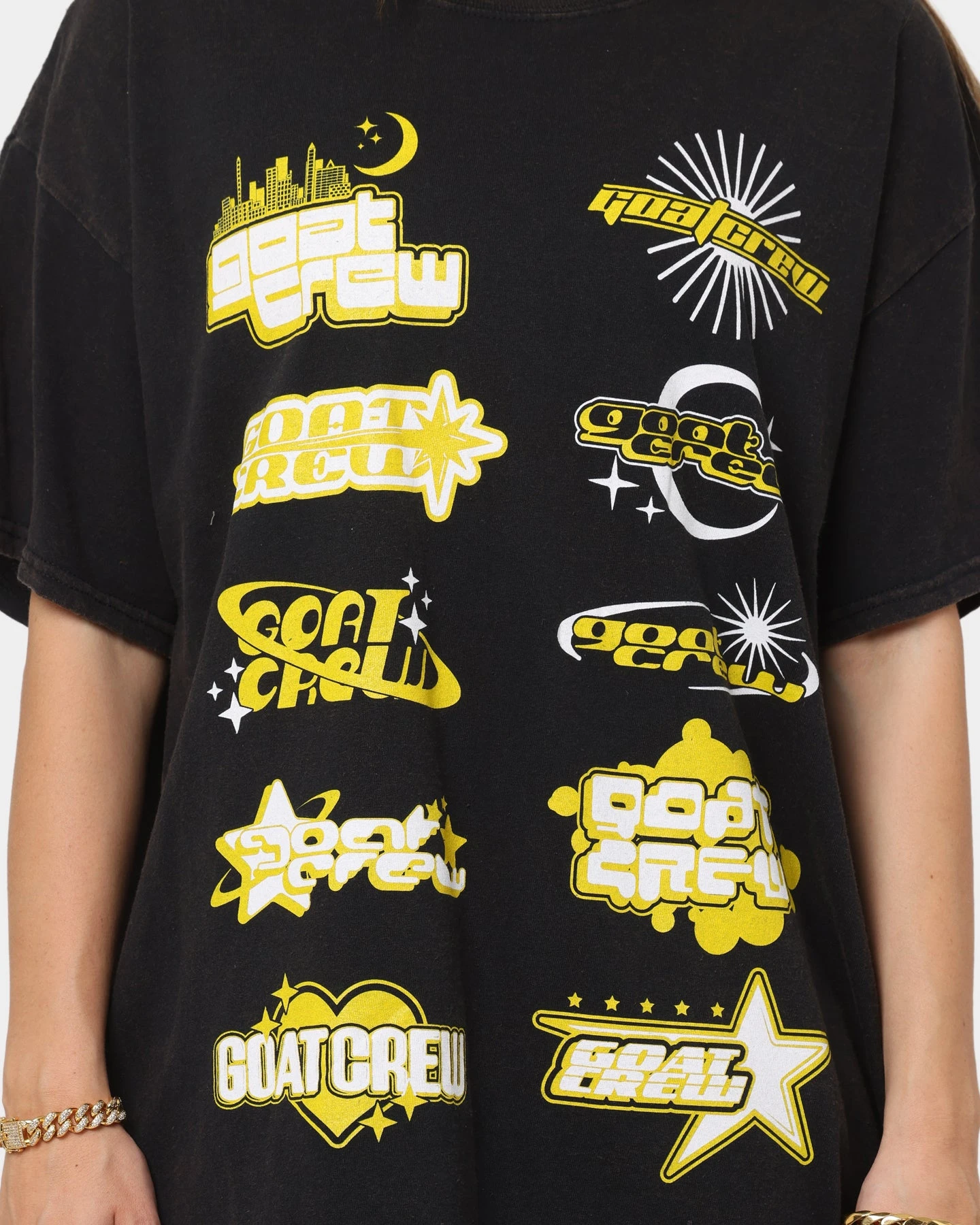 Goat Crew White Lightning Vintage T-Shirt Black Wash 5 Goat Crew White Lightning Vintage T-Shirt Black Wash - Image 3