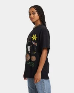 Goat Crew All Over Houston Vintage T-Shirt Black Wash -Culture Kings Shop 02035723 YB295 womens 0060