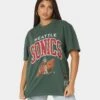 Mitchell & Ness Seattle Supersonics XL Arch Vintage T-Shirt Faded Dark Green