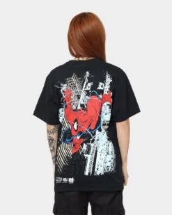 HUF X Marvel Spider-man T-Shirt Black 13 HUF X Marvel Spider-man T-Shirt Black -Culture Kings Shop 02036192 YB001 womens 0050
