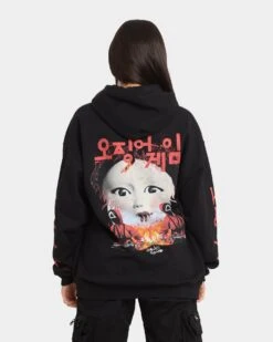 Goat Crew X Squid Game Doll Vintage Hoodie Black