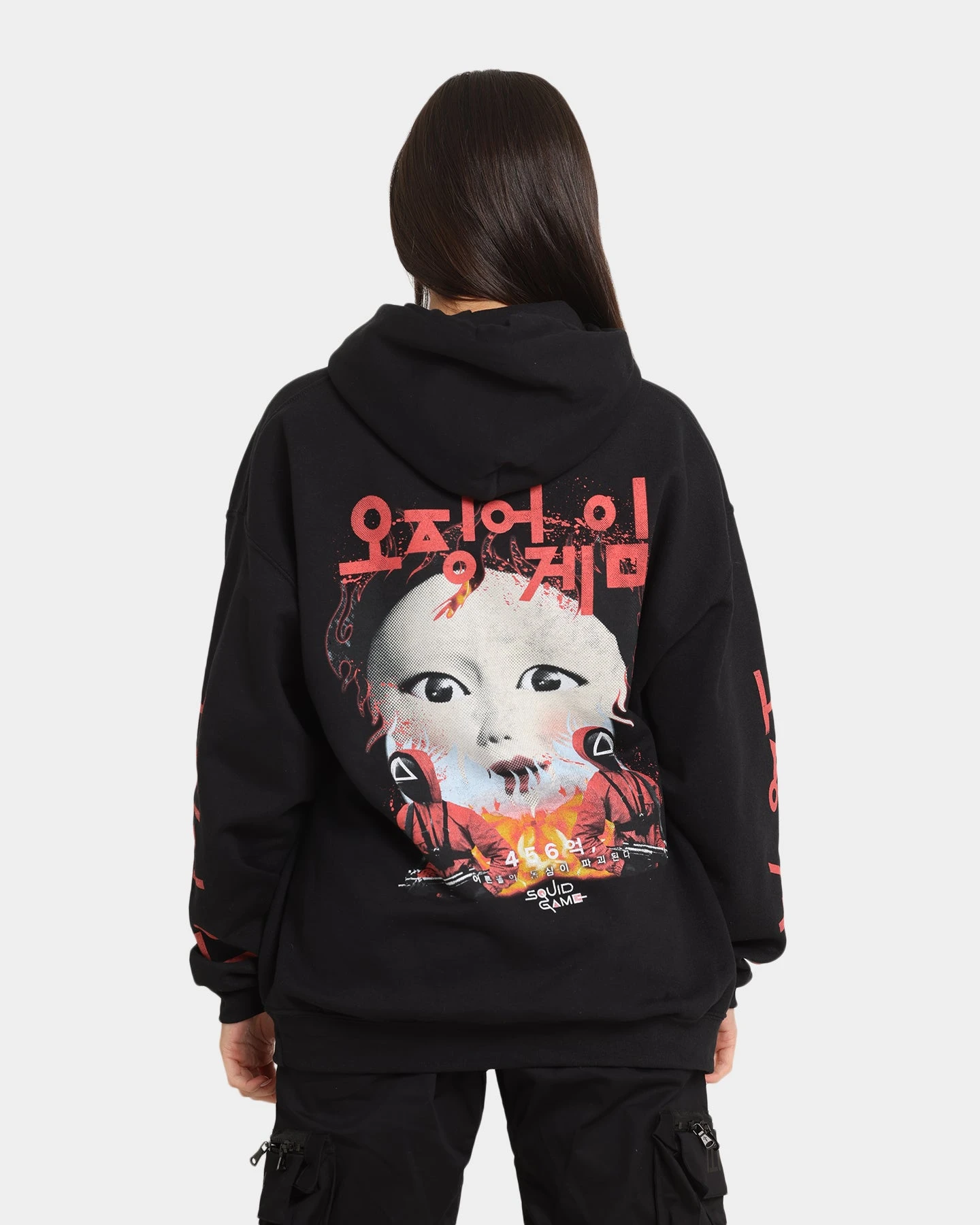 Goat Crew X Squid Game Doll Vintage Hoodie Black 3 Goat Crew X Squid Game Doll Vintage Hoodie Black