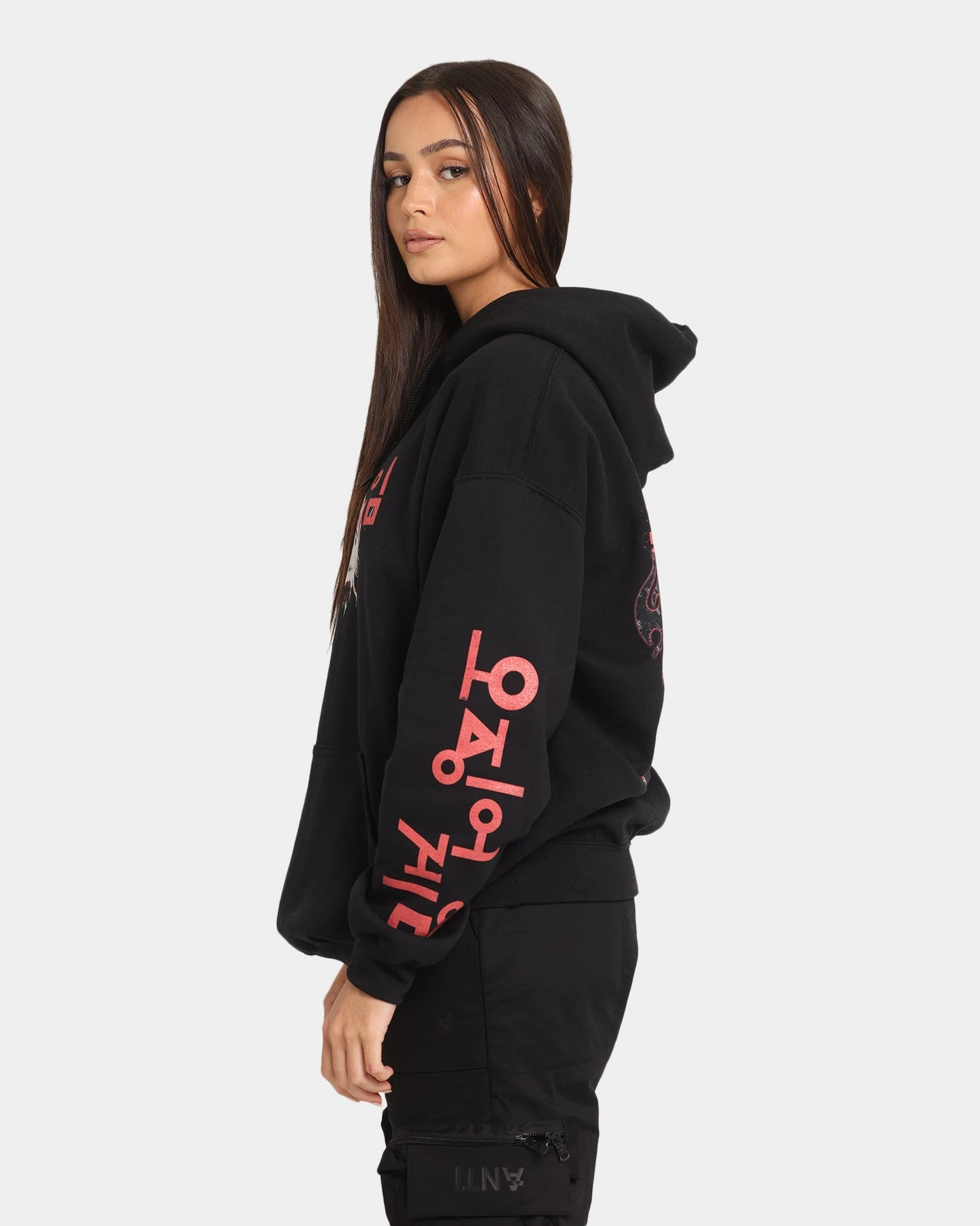 Goat Crew X Squid Game Doll Vintage Hoodie Black 9 Goat Crew X Squid Game Doll Vintage Hoodie Black - Image 7