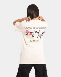Goat Crew X Squid Game Number Of Players Vintage T-Shirt Off White -Culture Kings Shop 02036327 YO007 womens 041