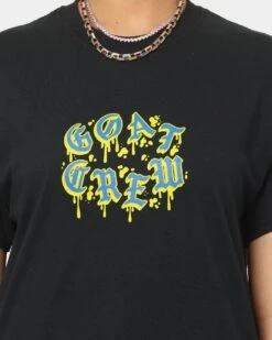 Goat Crew Drip Logo T-Shirt Black/Blue/Yellow -Culture Kings Shop 02036524 YB161 womens 0030