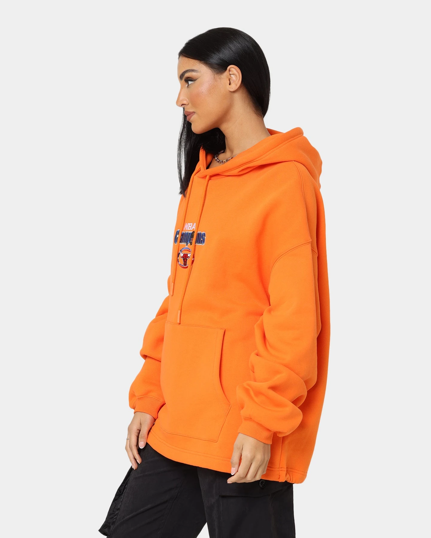 Mitchell & Ness Chicago Bulls Anniversary Hoodie Orange 9 Mitchell & Ness Chicago Bulls Anniversary Hoodie Orange - Image 7