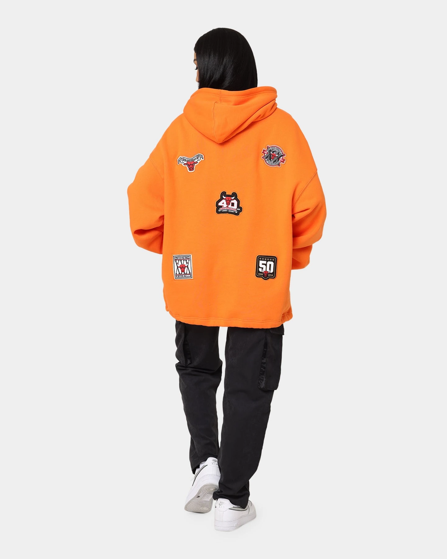 Mitchell & Ness Chicago Bulls Anniversary Hoodie Orange 10 Mitchell & Ness Chicago Bulls Anniversary Hoodie Orange - Image 8