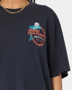 Mitchell & Ness Miami Dolphins Undefeated Vintage T-Shirt Faded Black -Culture Kings Shop 02036561 YB554 womens 0040