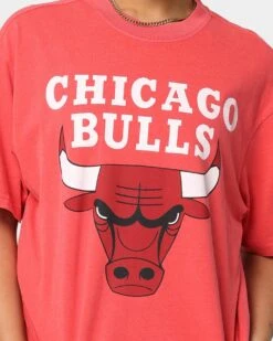 Mitchell & Ness Finals Chicago Bulls Finals Vintage T-Shirt Faded Red -Culture Kings Shop 02036562 YF428 womens 0030