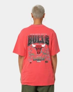Mitchell & Ness Finals Chicago Bulls Finals Vintage T-Shirt Faded Red -Culture Kings Shop 02036562 YF428 womens 0040