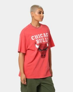 Mitchell & Ness Finals Chicago Bulls Finals Vintage T-Shirt Faded Red -Culture Kings Shop 02036562 YF428 womens 0050