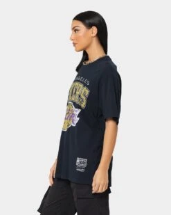 Mitchell & Ness Los Angeles Lakers XL Arch Vintage T-Shirt Faded Black -Culture Kings Shop 02036565 YB554 womens 0060