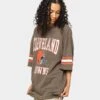 Majestic Athletic Cleveland Browns Vintage Sport Stripe Oversized T-Shirt Faded Brown 1 Majestic Athletic Cleveland Browns Vintage Sport Stripe Oversized T-Shirt Faded Brown -Culture Kings Shop 02036587 YF069 womens 0010