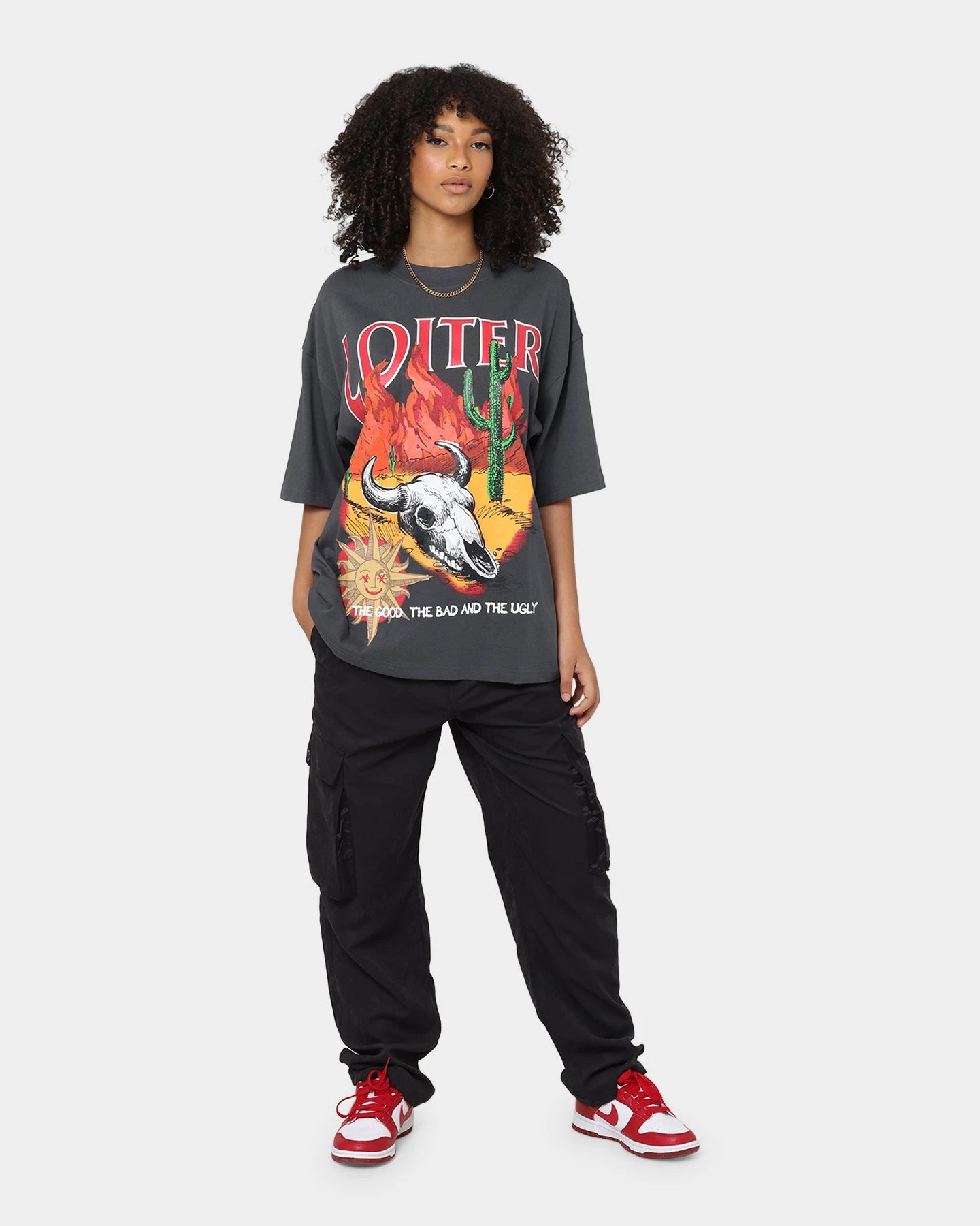 Loiter Rodeo Short Sleeve T-Shirt Charcoal 4 Loiter Rodeo Short Sleeve T-Shirt Charcoal - Image 2