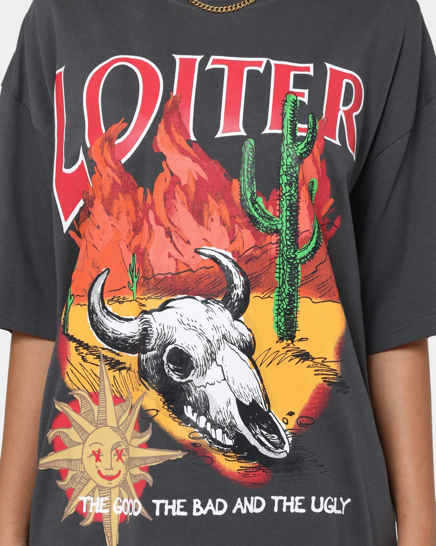 Loiter Rodeo Short Sleeve T-Shirt Charcoal 5 Loiter Rodeo Short Sleeve T-Shirt Charcoal - Image 3