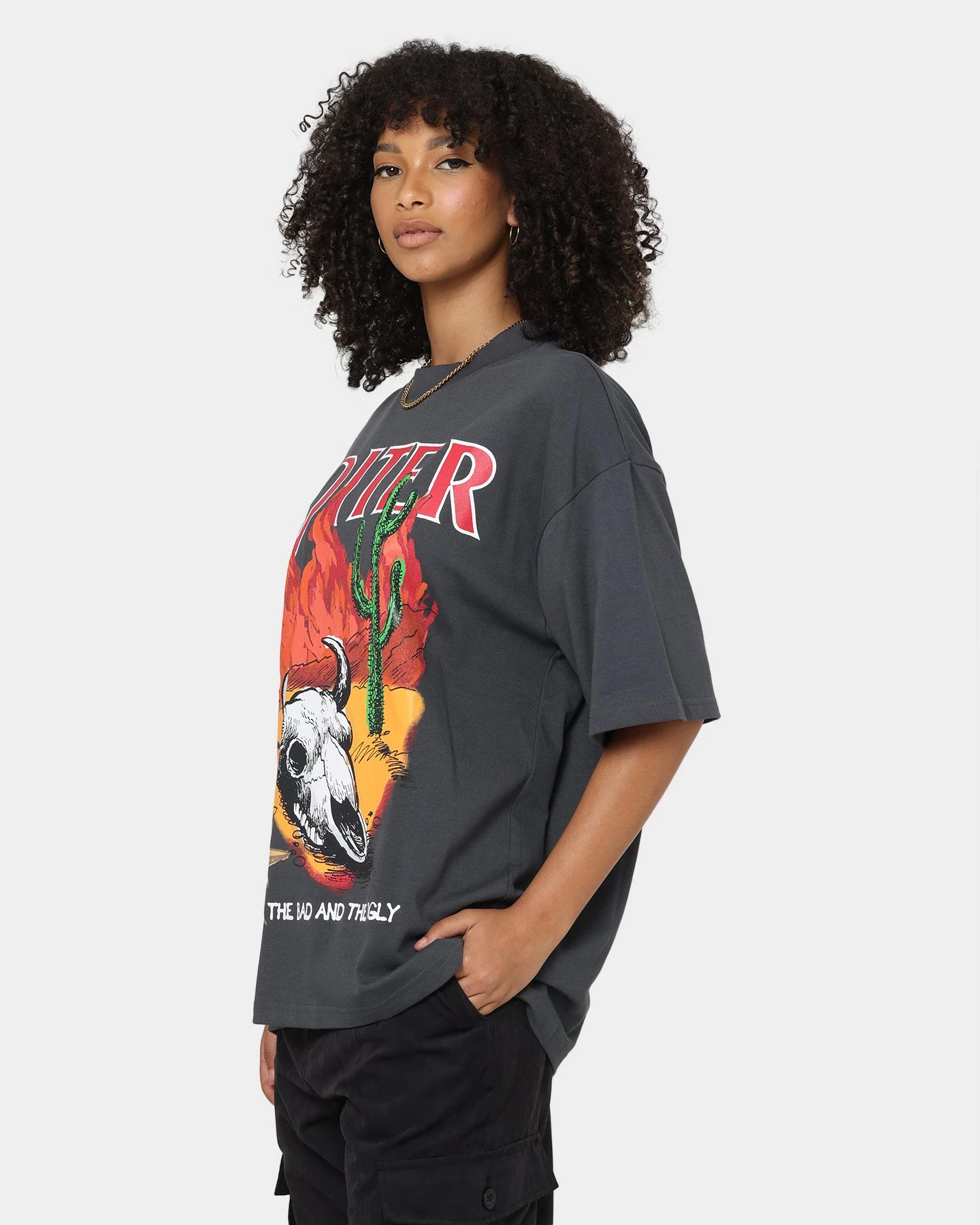 Loiter Rodeo Short Sleeve T-Shirt Charcoal 8 Loiter Rodeo Short Sleeve T-Shirt Charcoal - Image 6