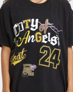 Goat Crew City Of Angels Vintage T-Shirt Black Wash -Culture Kings Shop 02037413 YB295 womens 0030