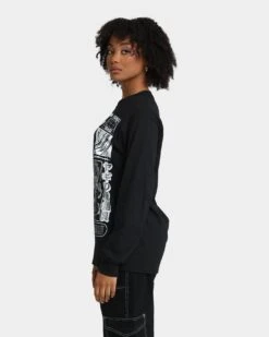 Goat Crew Harajuku Long Sleeve T-Shirt Black -Culture Kings Shop 02037415 YB001 womens 0060