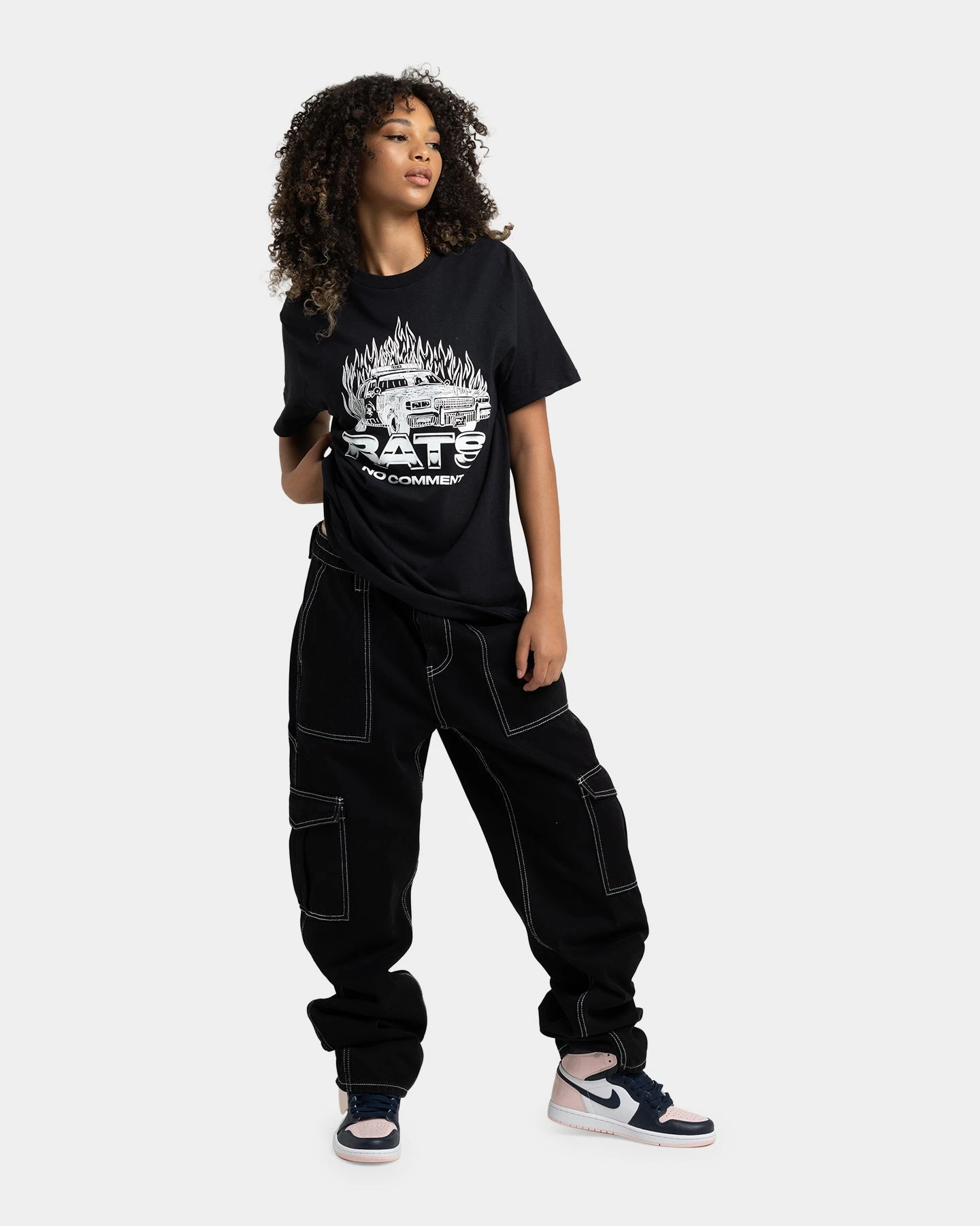 Rats Get Fat No Comment T-Shirt Black 4 Rats Get Fat No Comment T-Shirt Black - Image 2